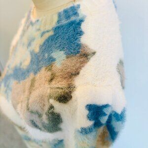 Rachel Zoe Faux Mohair Short Sleeved Floral Sweater, Size XS, New With Tags!